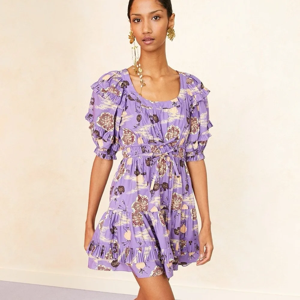 ULLA JOHNSON Naomi Dress in Zinnia - Picture 3 of 6